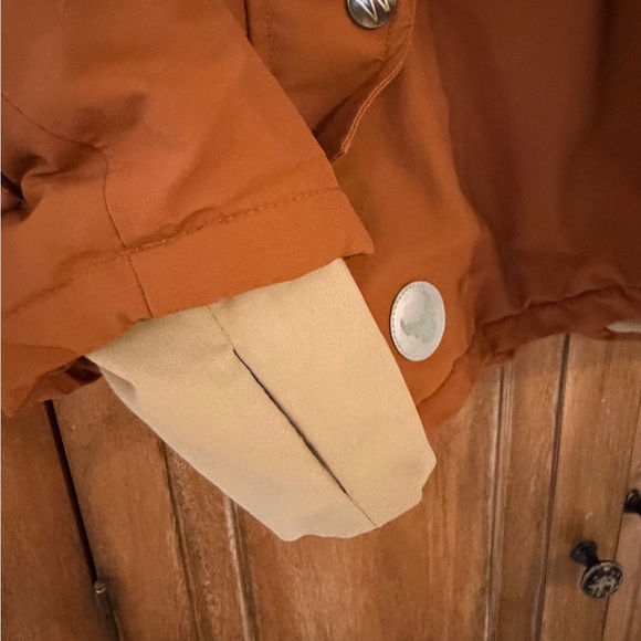Wheat Kids Brown/Orange Hooded Winter Jacket - Picture 3 of 8